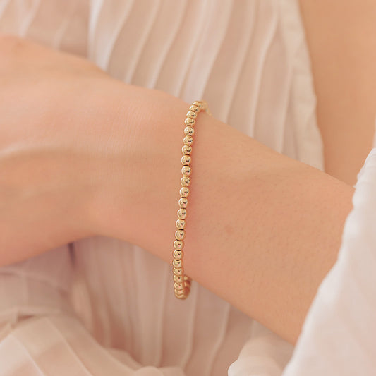 Medium Gold Bead Bracelet