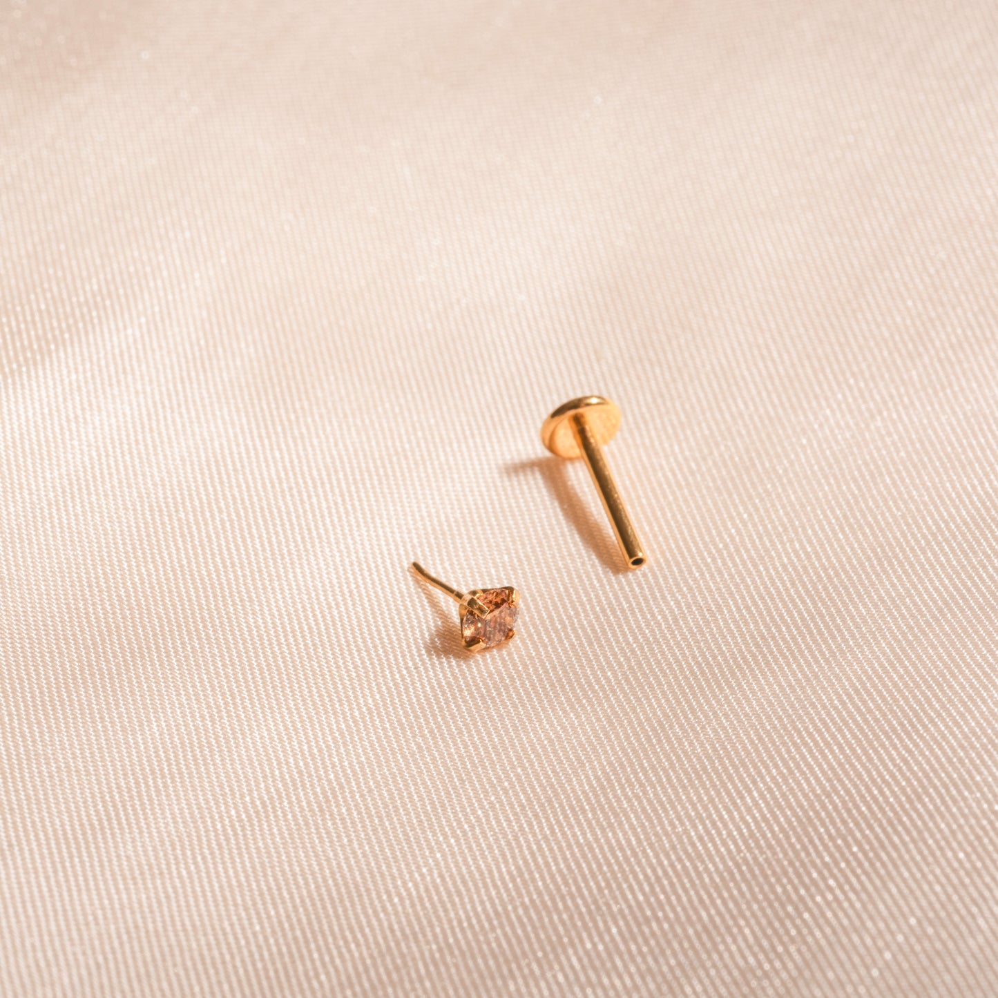 Golden Honey Flatback Studs