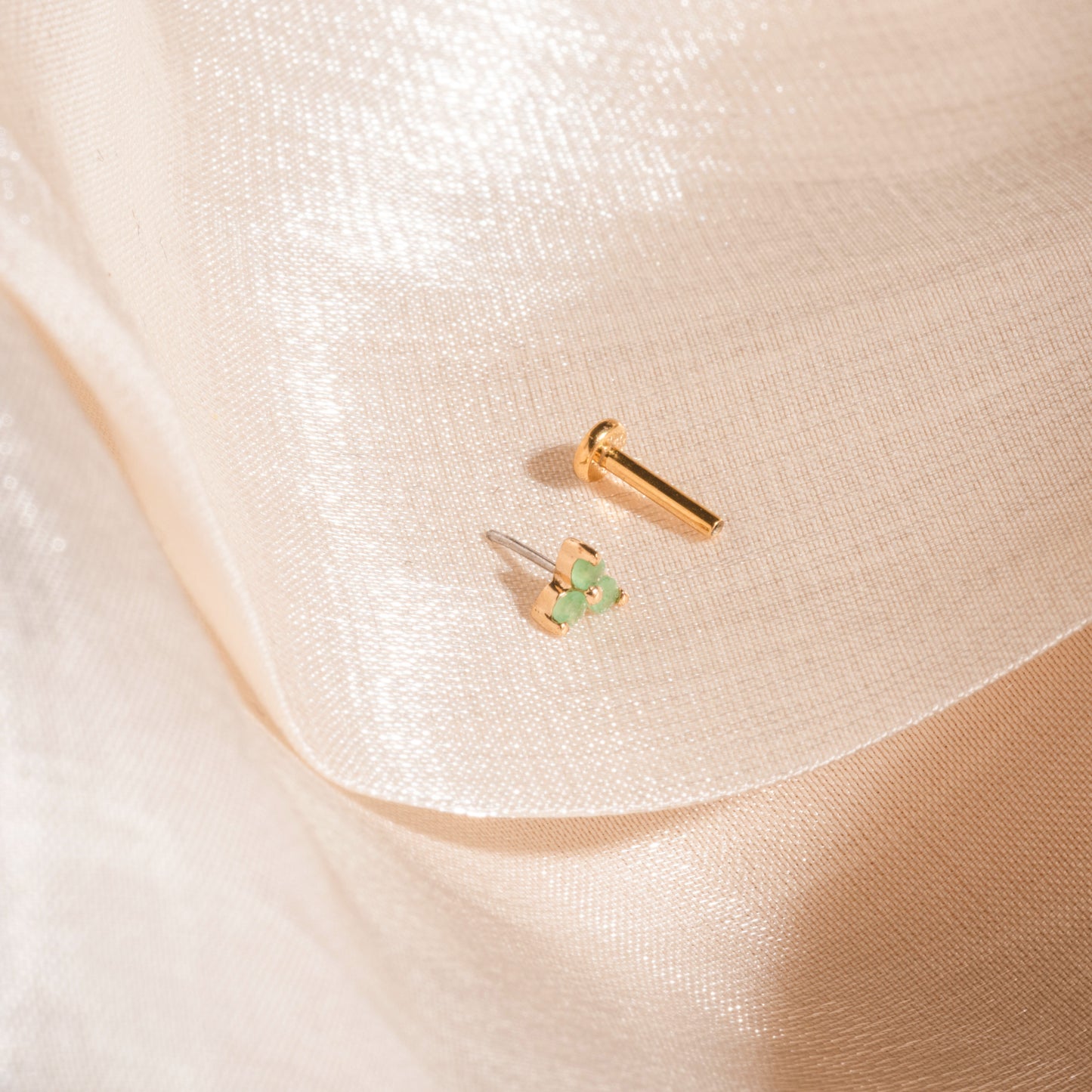 Triple Adventurine Flatback Studs