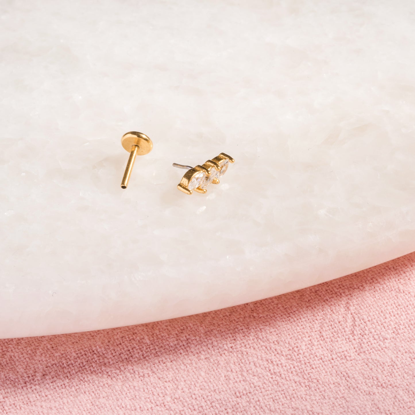 Triple Marquis Flatback Studs