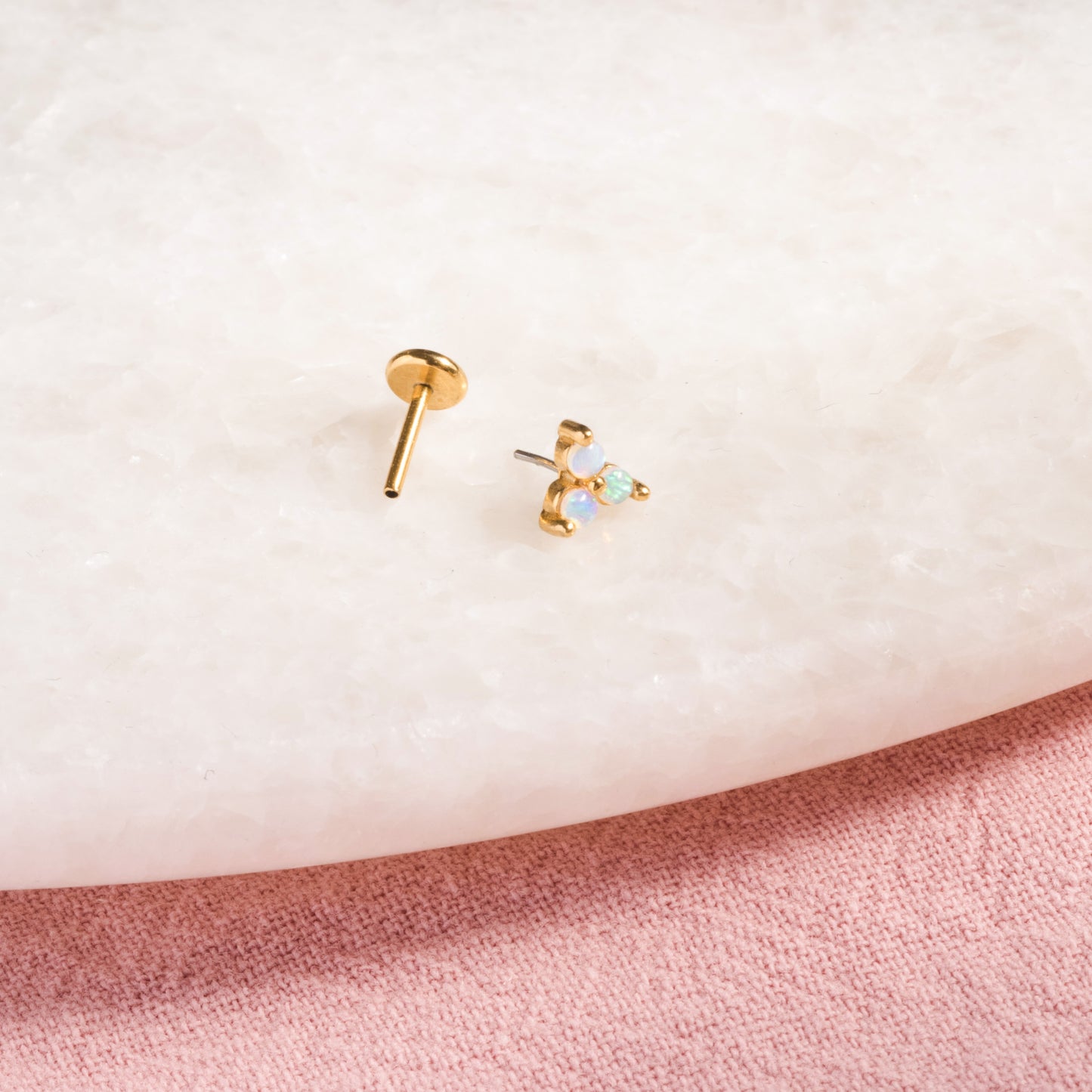 Triple Opal Flatback Studs