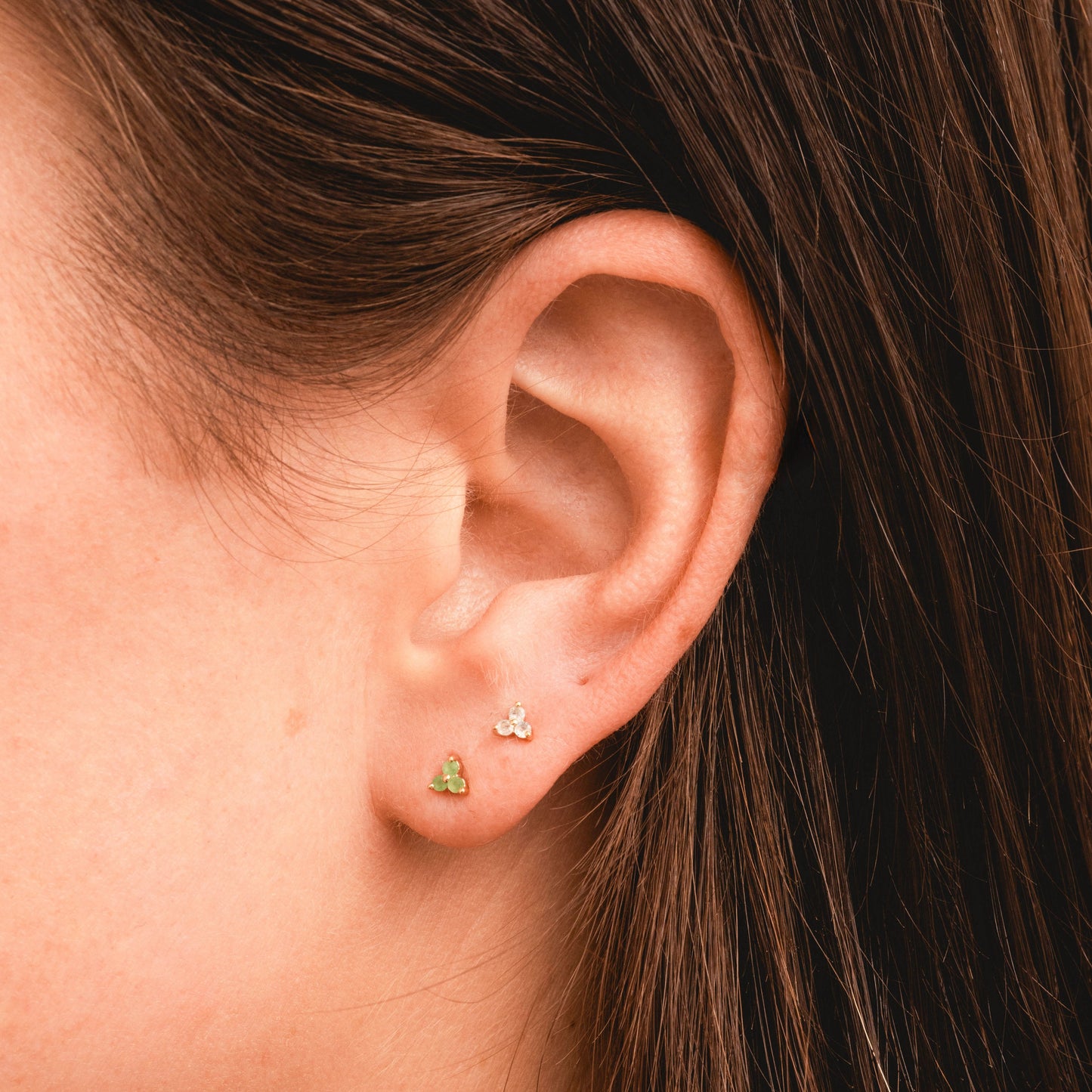 Triple Labradorite Flatback Studs