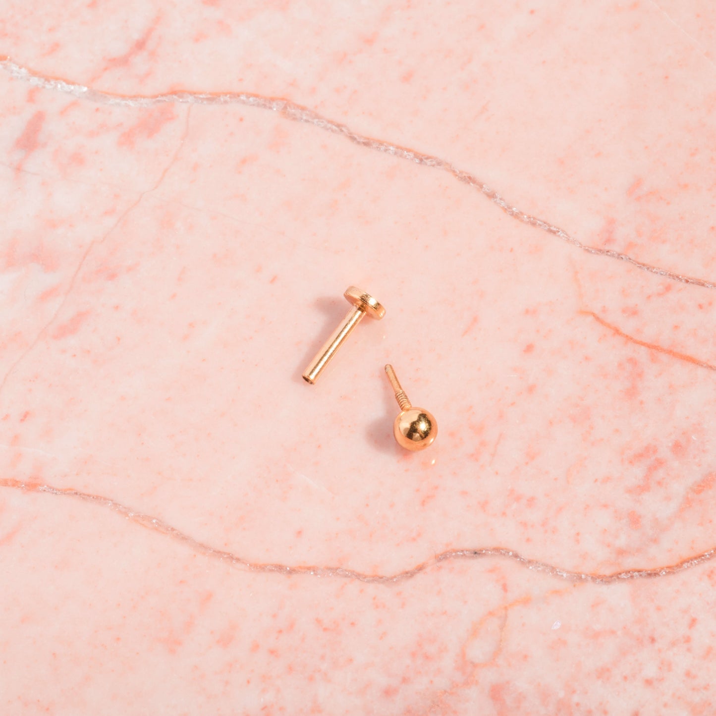 Solid Gold Flatback Studs
