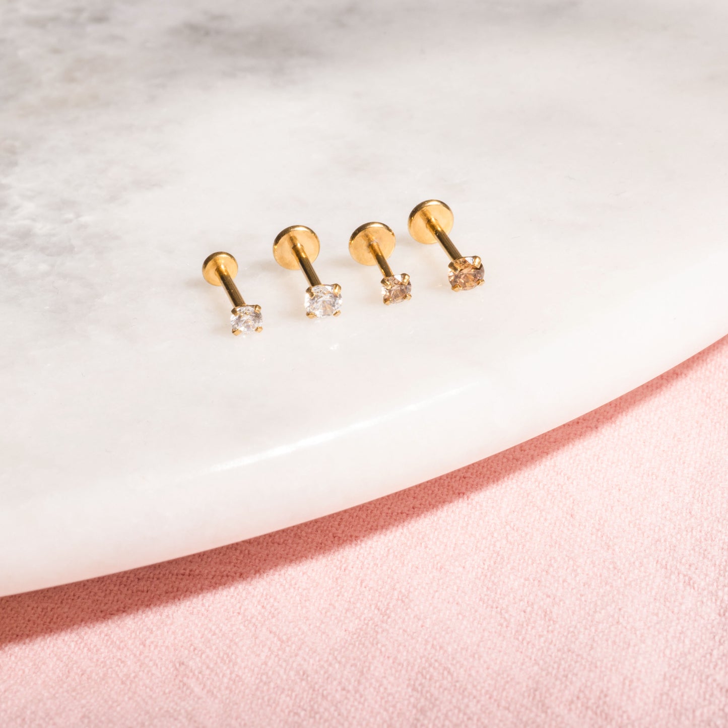 Solo Cz Flatback Studs