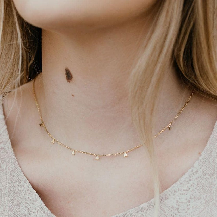 Floating Triangle Necklace, Necklace, adorn512, adorn512