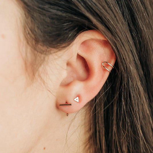 Triangle Dot Stud Earrings - adorn512