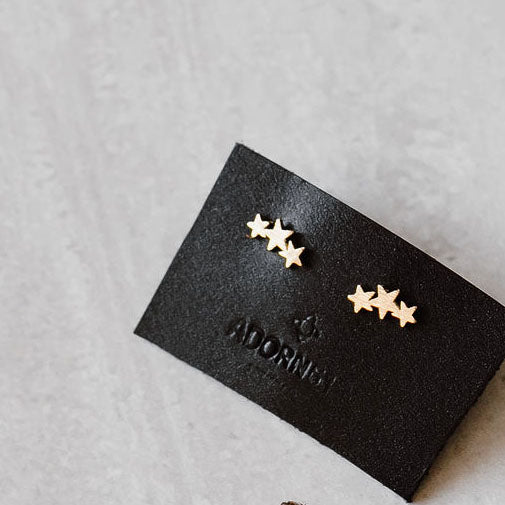 Triple Star Stud - adorn512