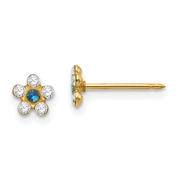 14K Crystal W/ Flower