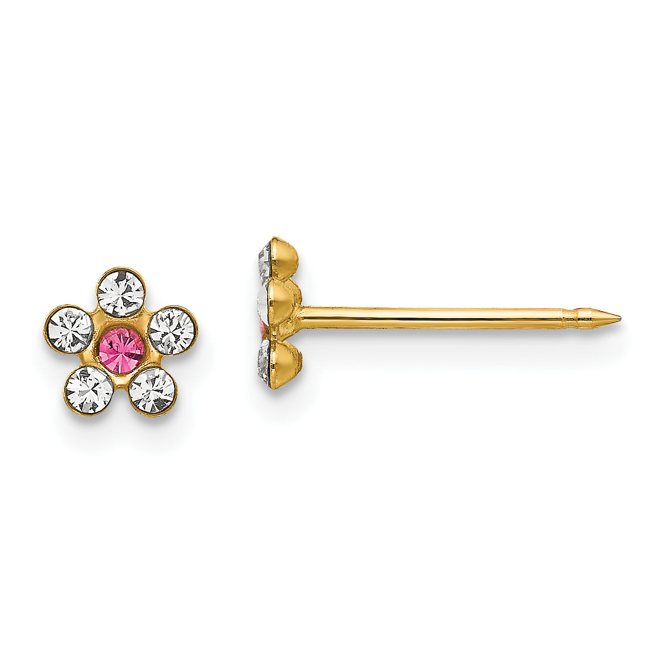 14K Crystal W/ Flower