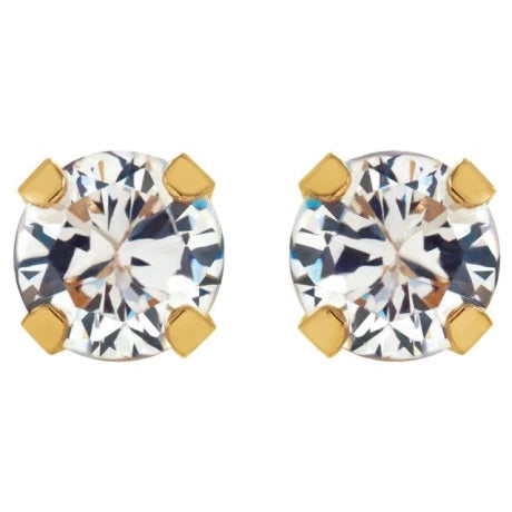 CZ Prong Stud Earrings