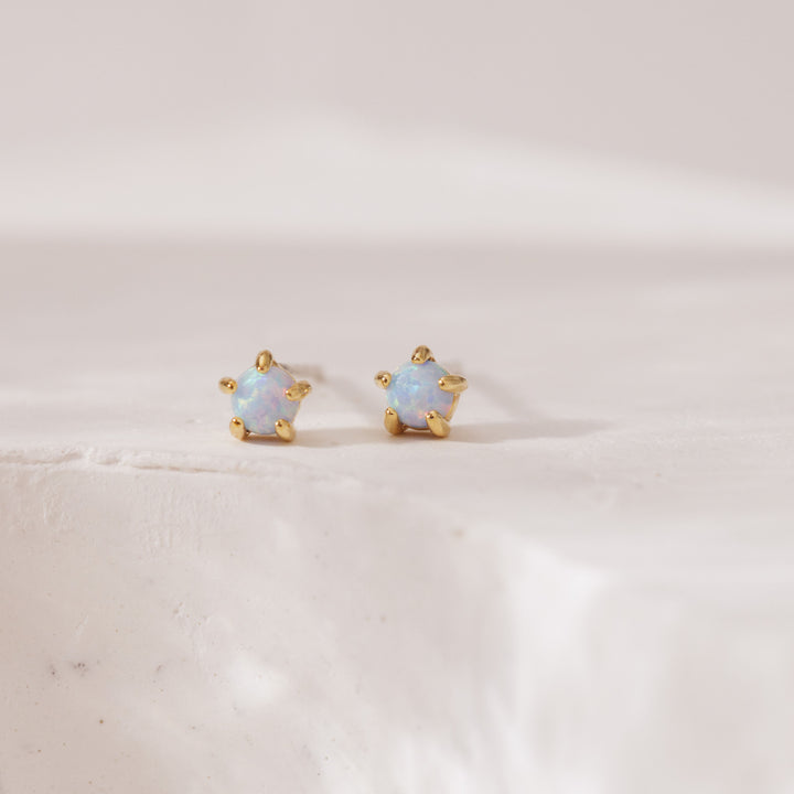 Tiny Opal Studs