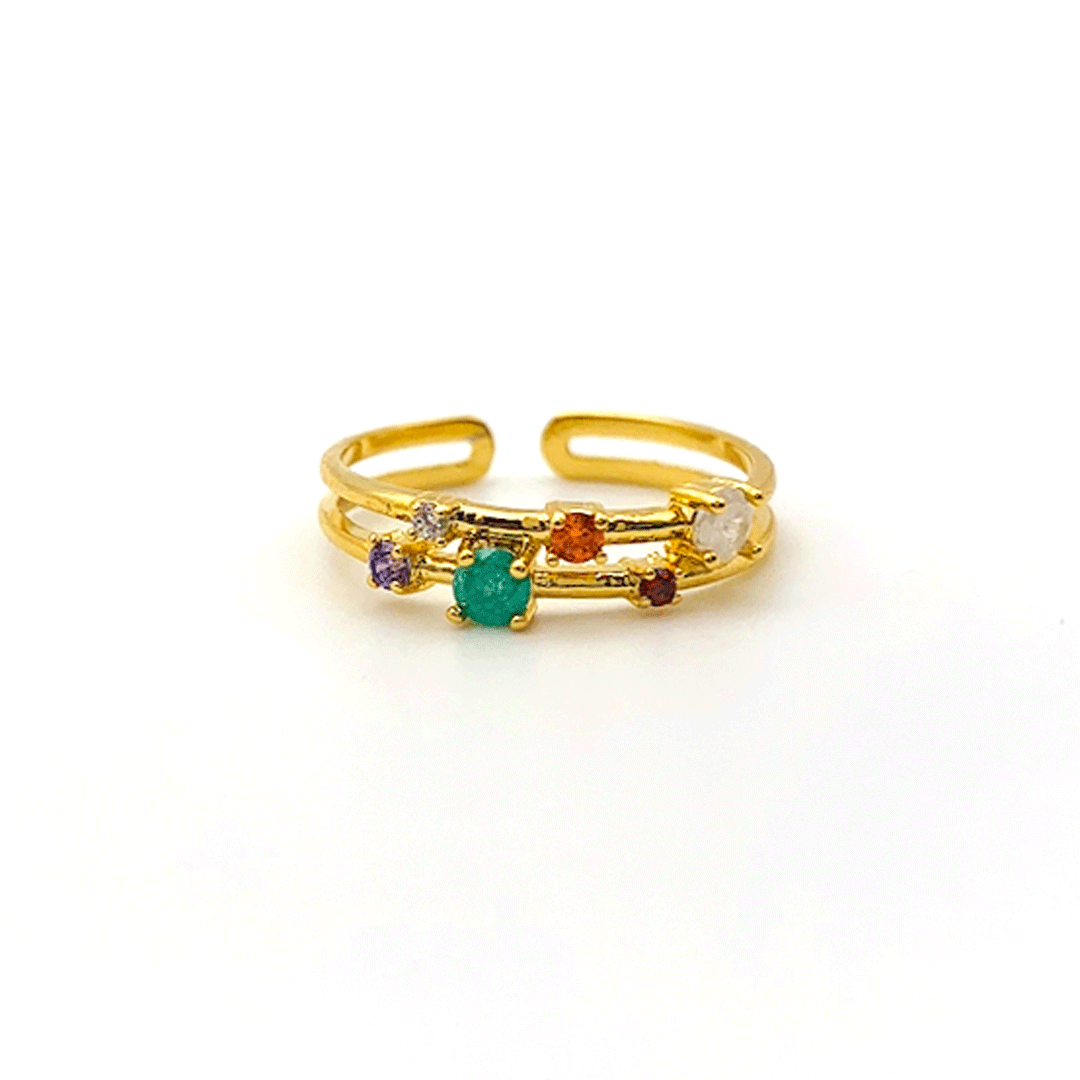 Double Down CZ Ring, Rings, adorn512, adorn512