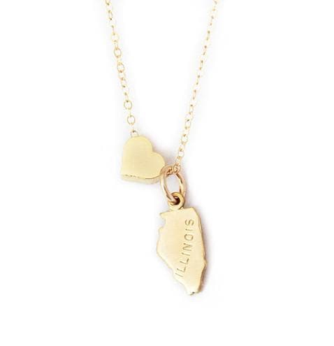 I Heart State Necklace, Necklaces, adorn512, adorn512