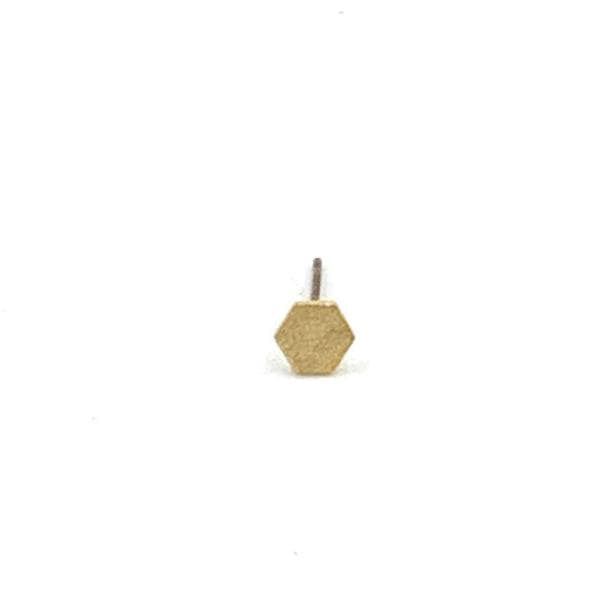 Single Hex Stud Earring