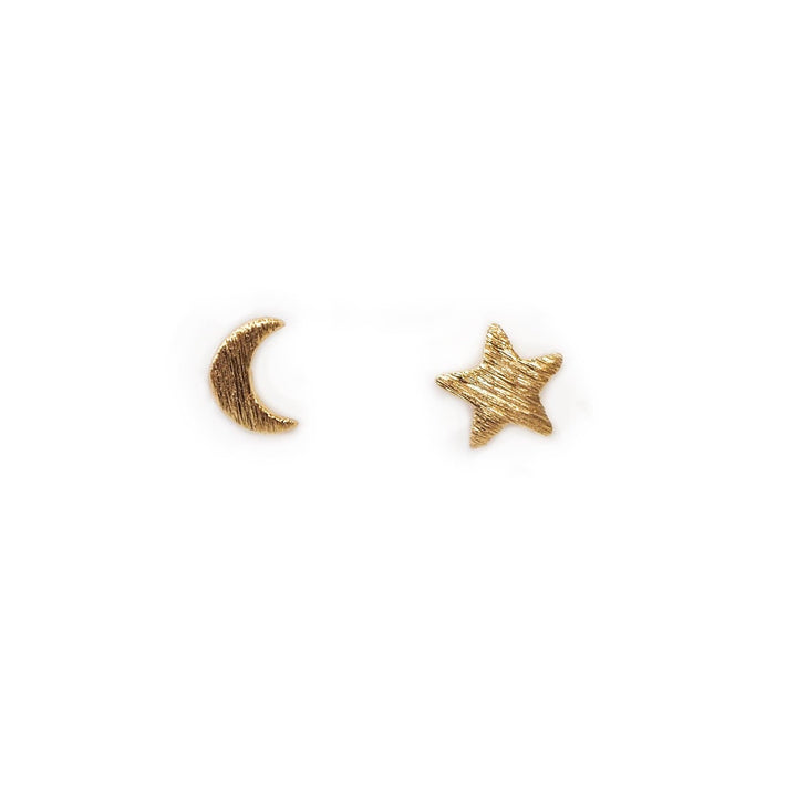 Moon & Star Stud Earrings, Earrings, adorn512, adorn512