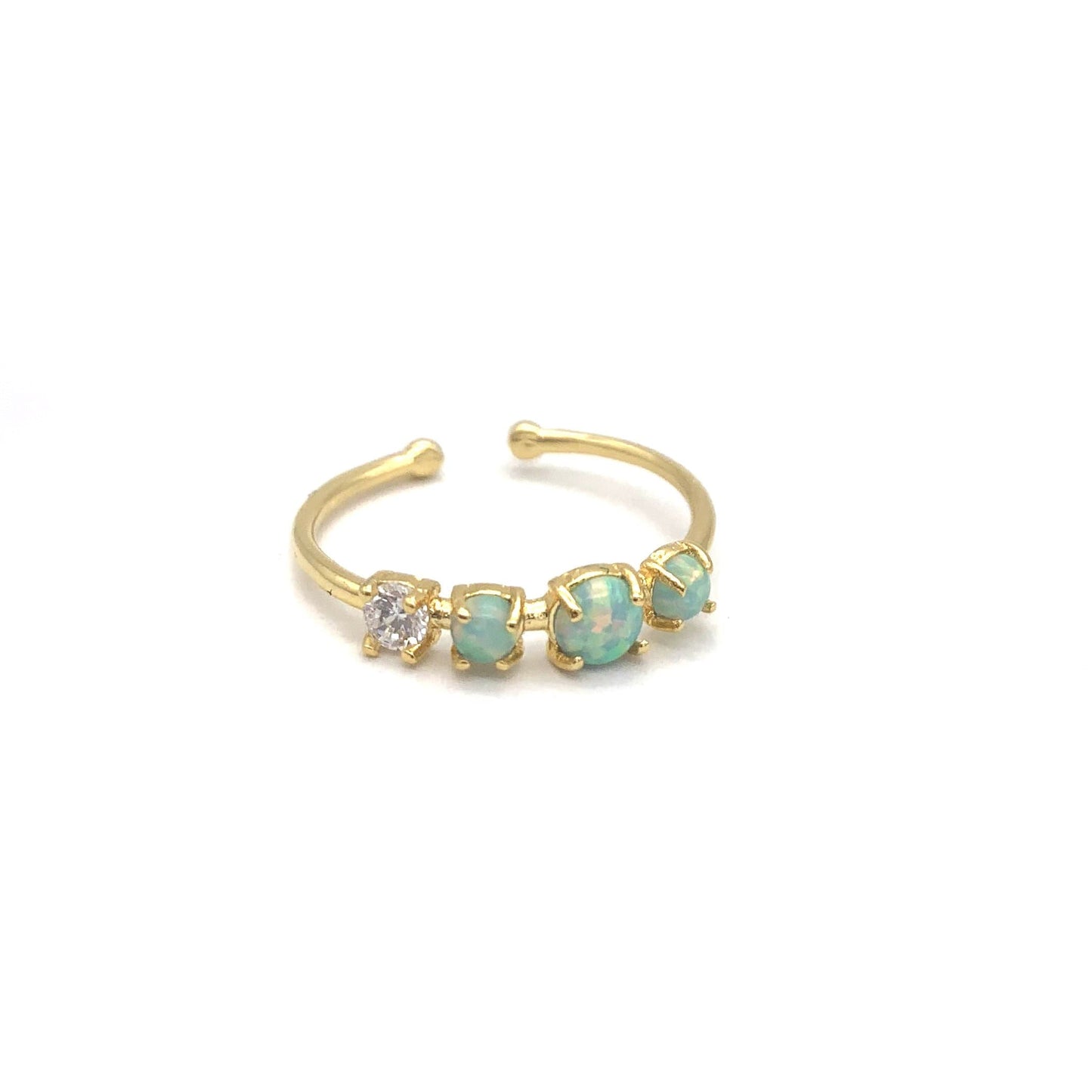 Triple Opal Cz Ring, Rings, Adorn512, adorn512