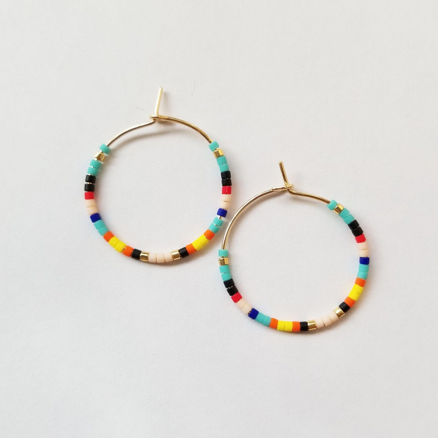 Seed Bead Classic Hoops