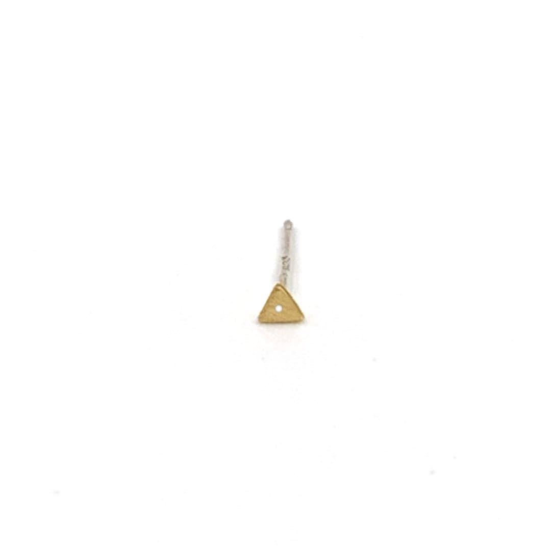 Single Triangle Dot Stud Earring