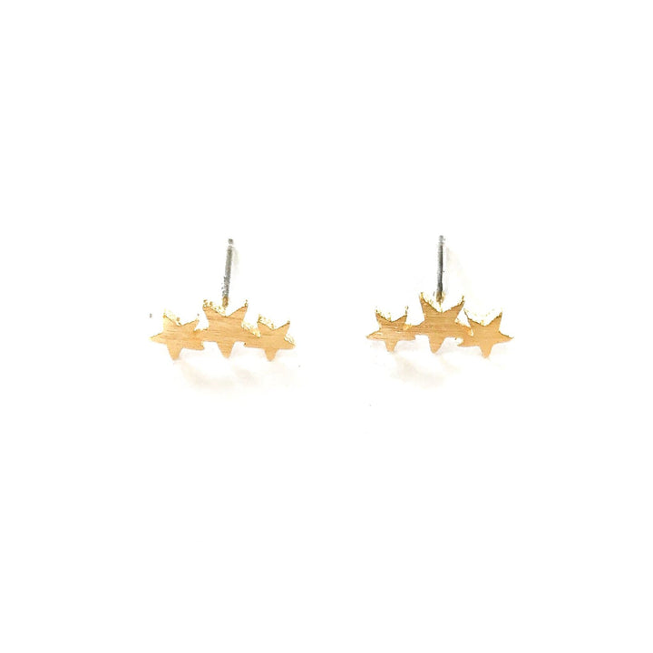 Triple Star Stud, Earrings, adorn512, adorn512