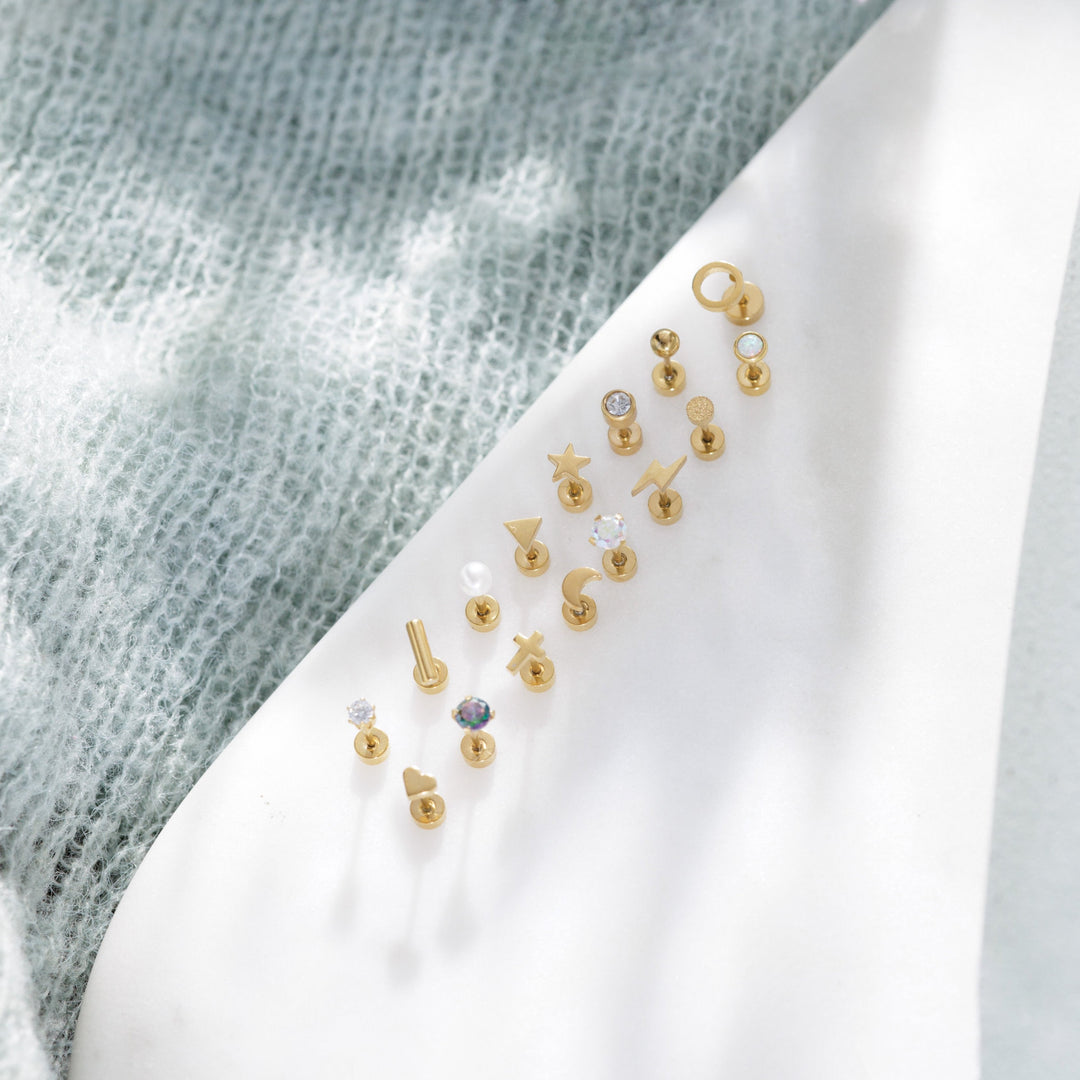 Threaded Screw Flatback Studs