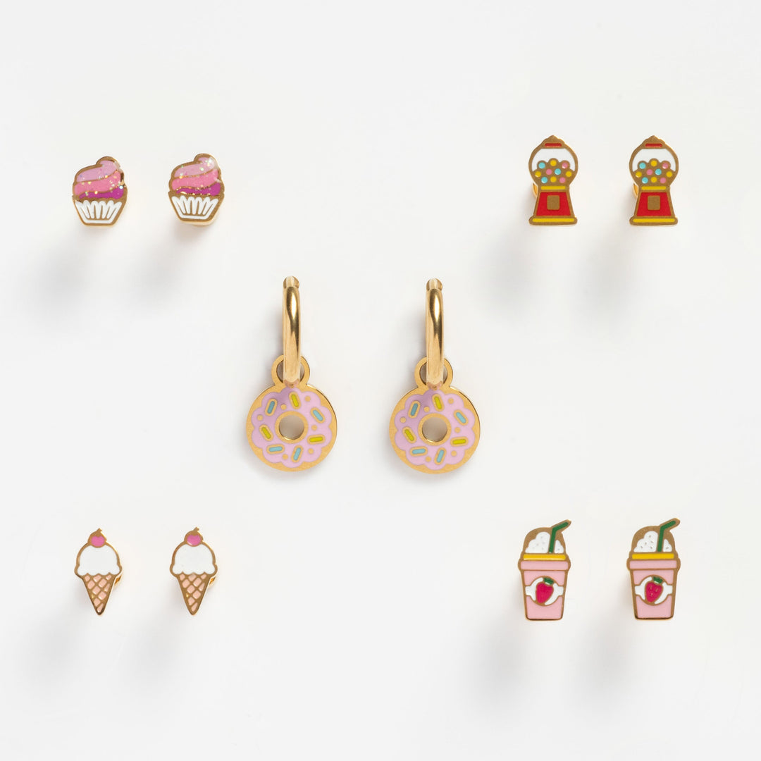 Donut Charm Huggies - adorn512