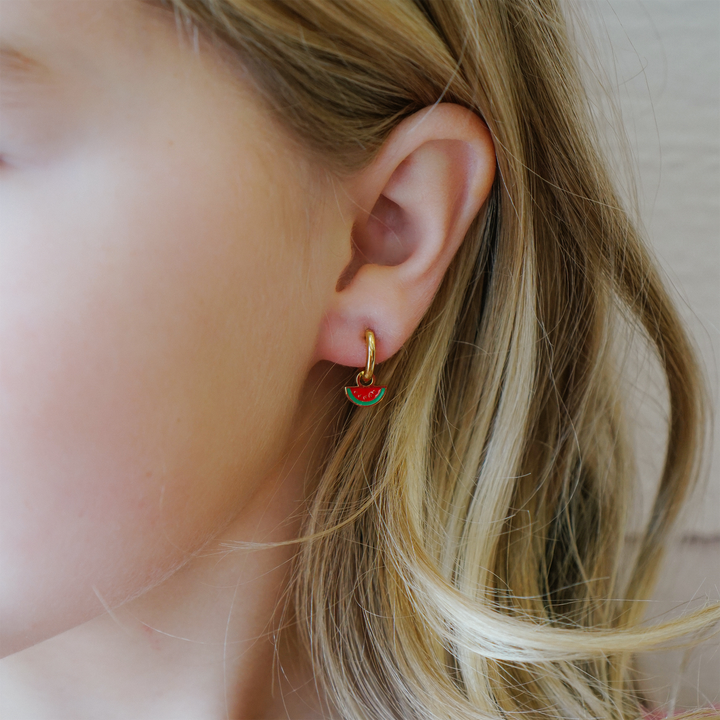 Watermelon Enamel Huggies