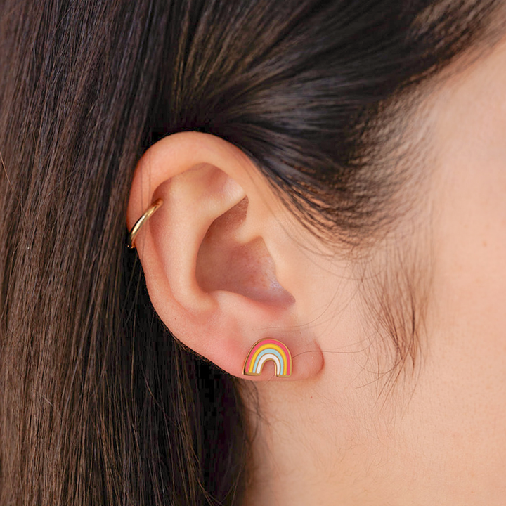 Full Rainbow Enamel Screwbacks