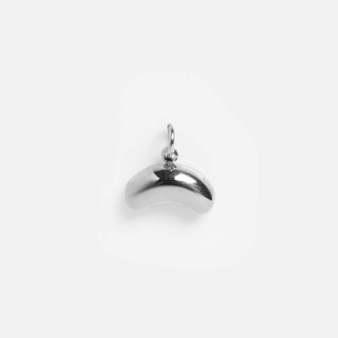 Silver pendant on a white background