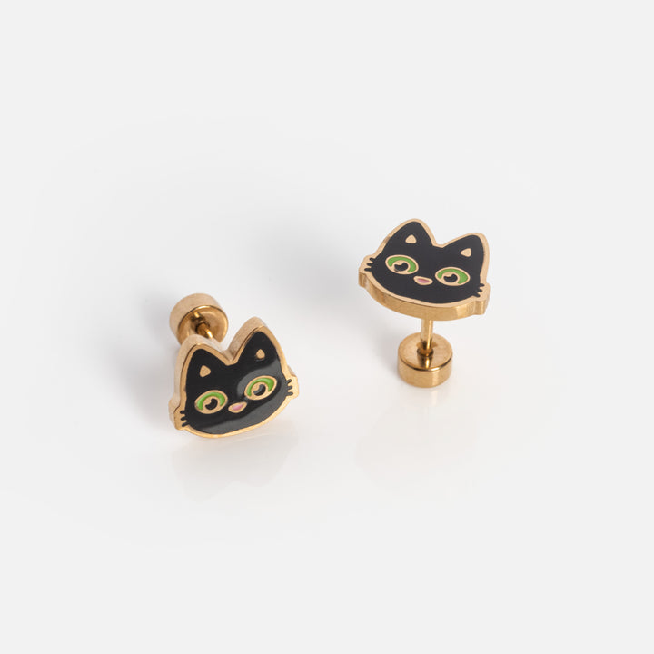 Black Cat Screwbacks - adorn512