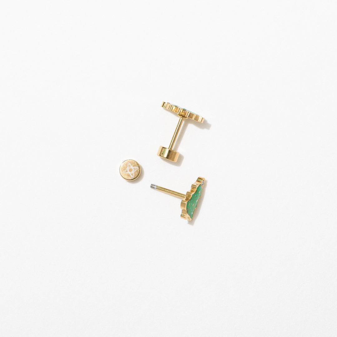 Christmas Tree Enamel Screwbacks