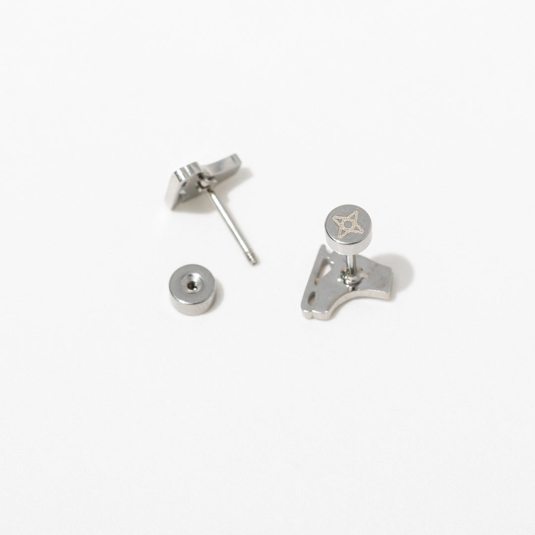 Ice Skate Enamel Screwbacks