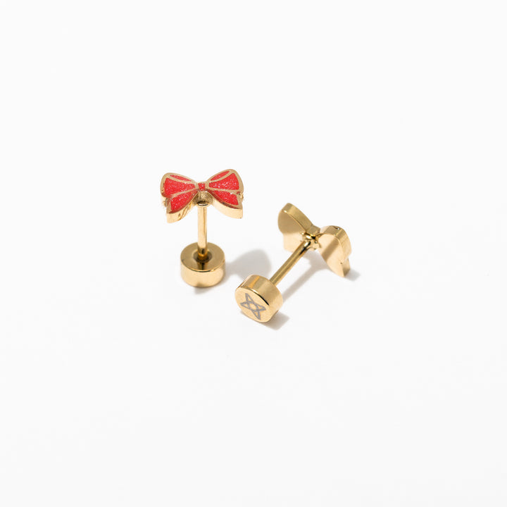 Bow Enamel Screwbacks