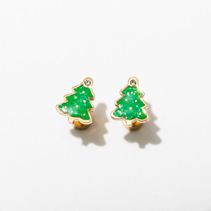 Christmas Tree Enamel Screwbacks