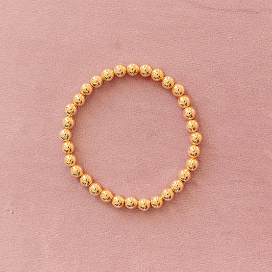 Large Gold Bead Bracelet