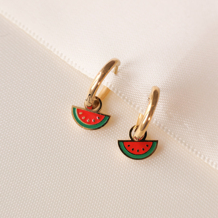 Watermelon Enamel Huggies