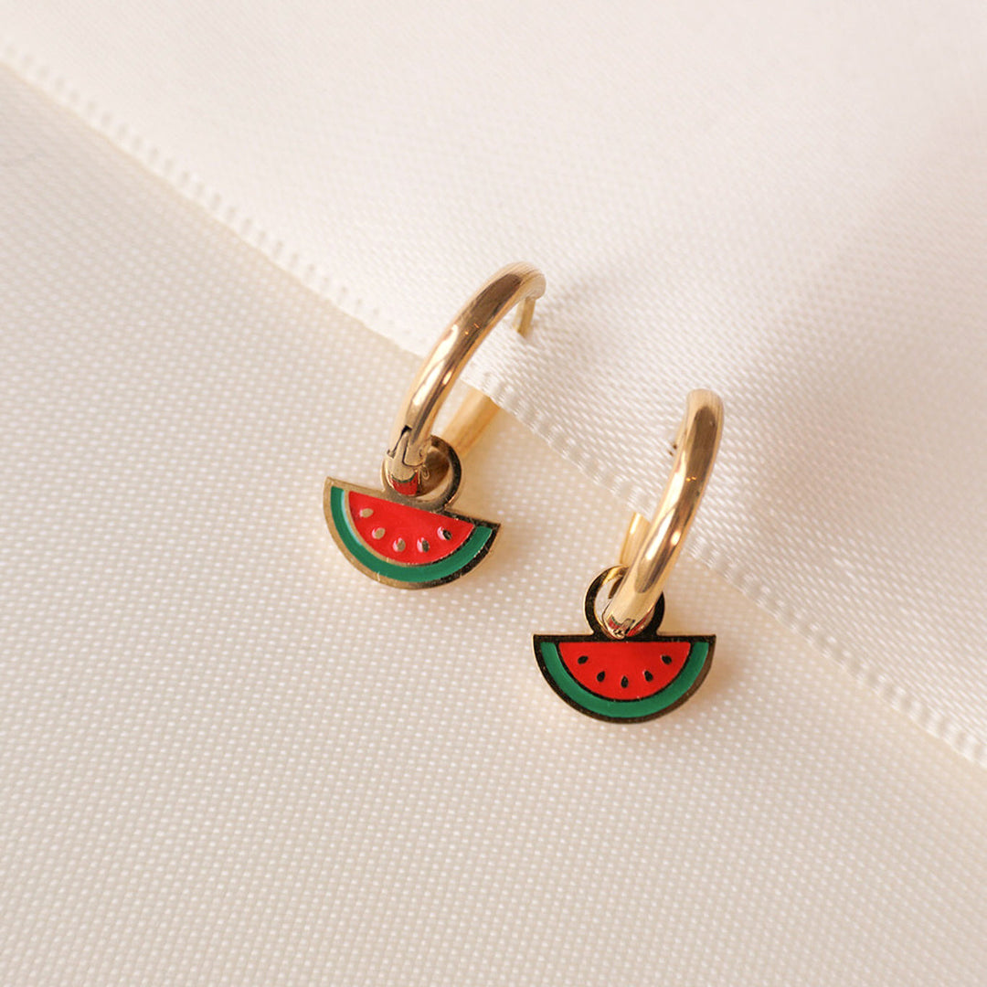 Watermelon Enamel Huggies