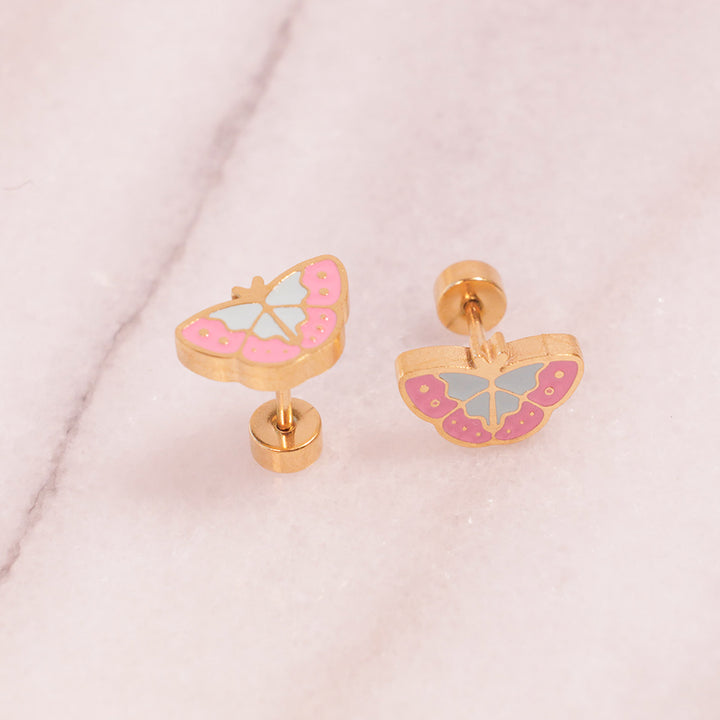 Butterfly Enamel Screwbacks