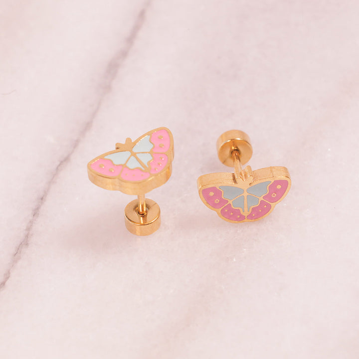Butterfly Enamel Screwbacks