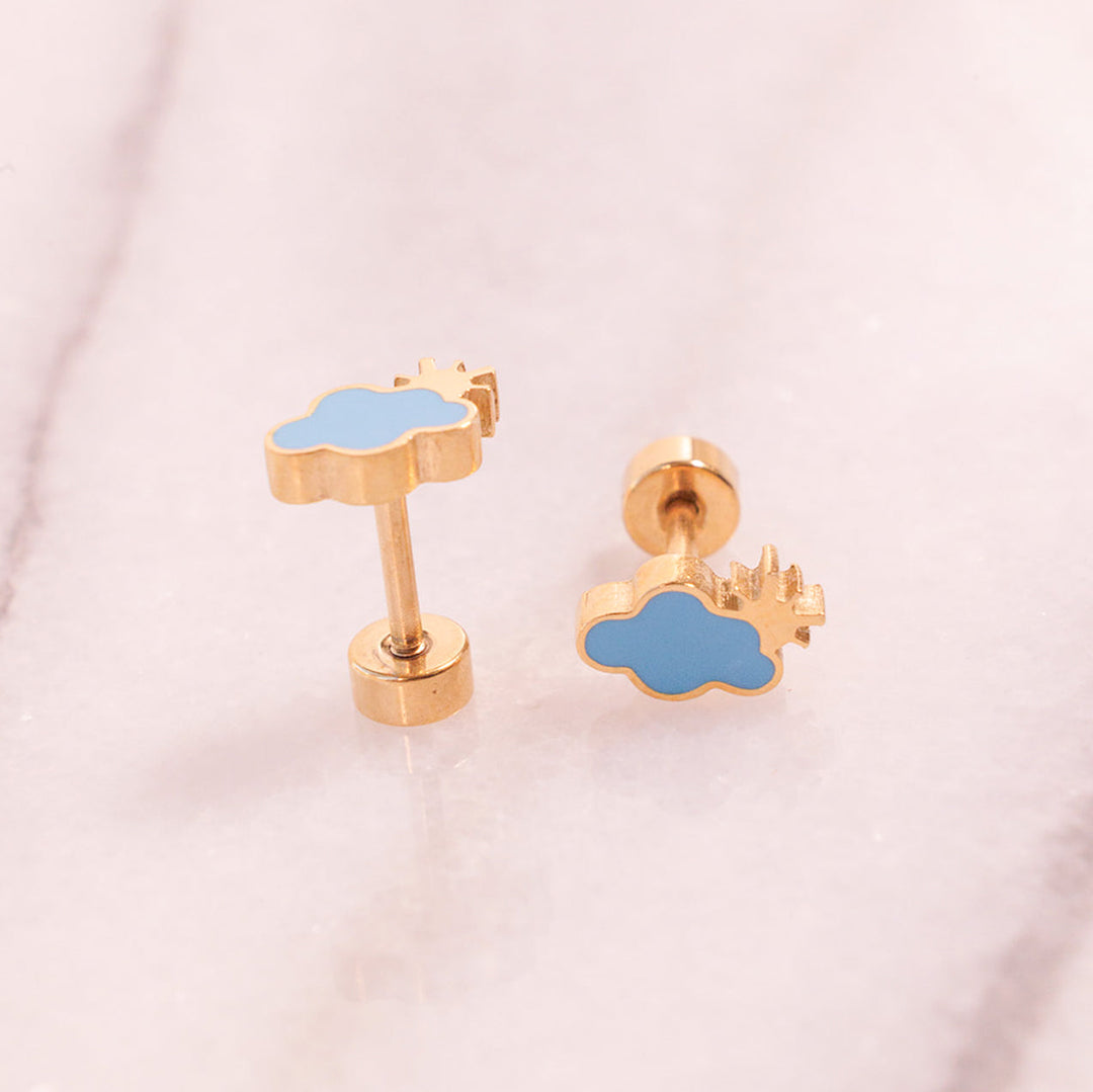 Cloud Enamel Screwbacks