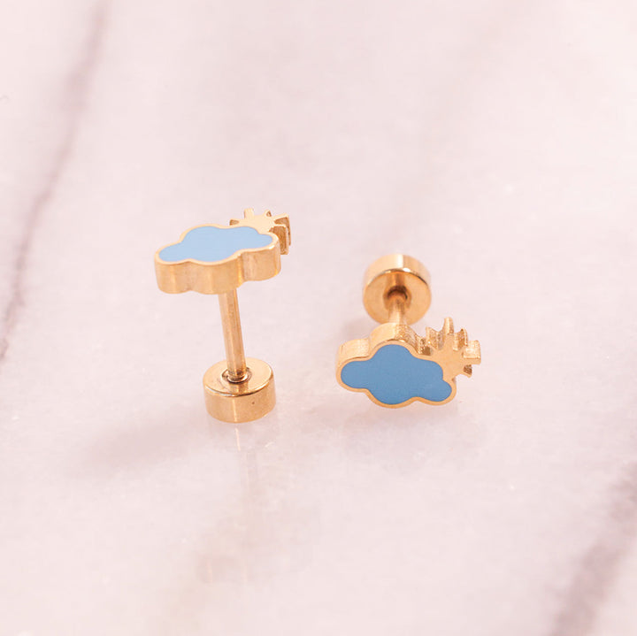 Cloud Enamel Screwbacks