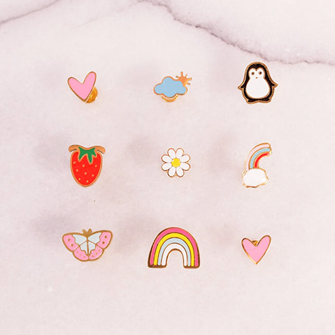 Strawberry Enamel Screwbacks