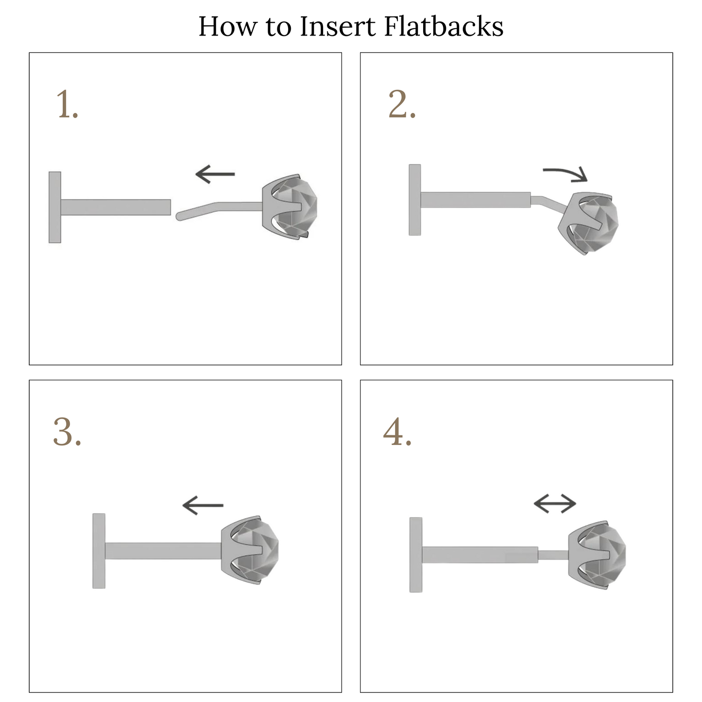 Golden Dot Flatback Stud