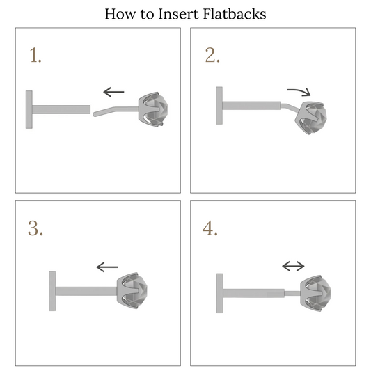 Golden Dot Flatback Stud