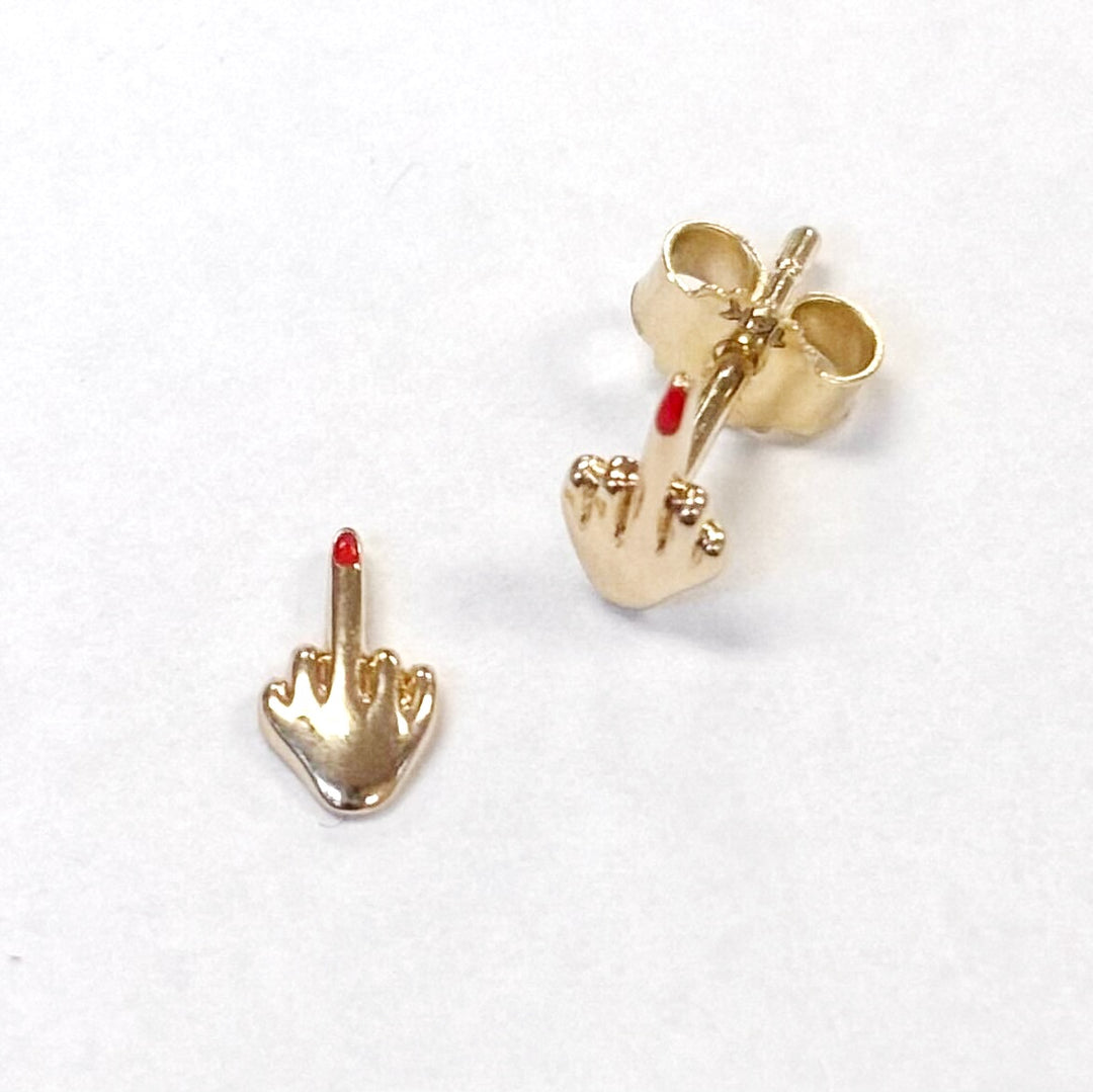 Middle Finger Studs - adorn512