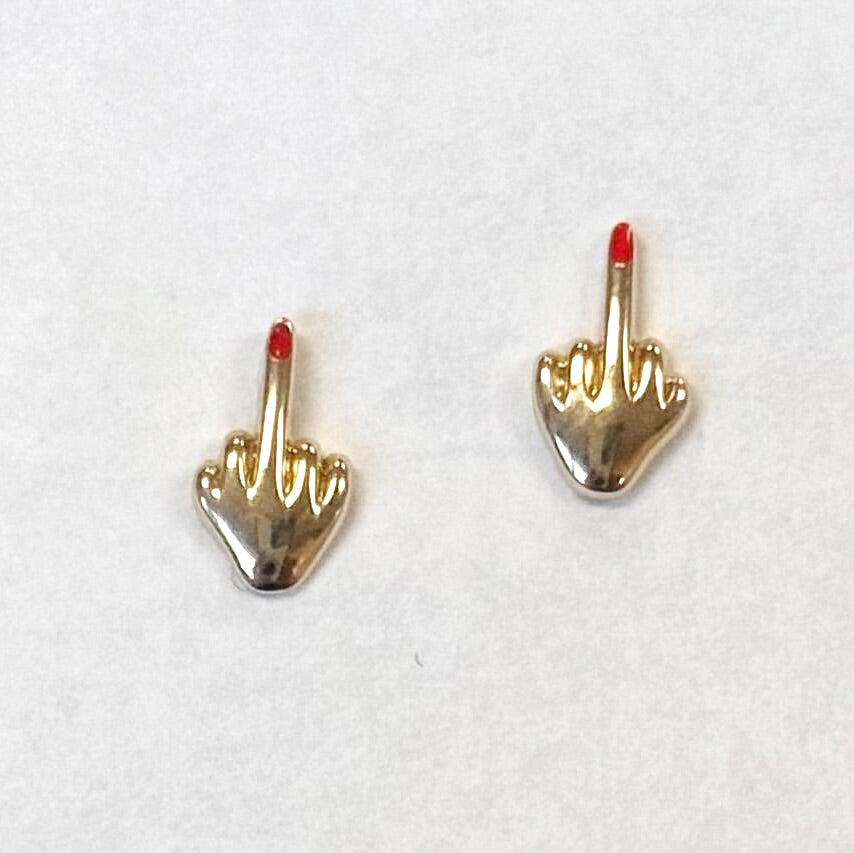 Middle Finger Studs - adorn512