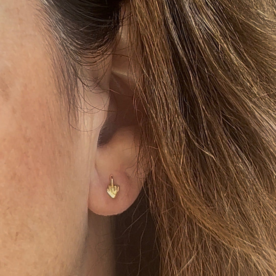 Middle Finger Studs