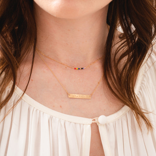 Pronoun Bar Necklace