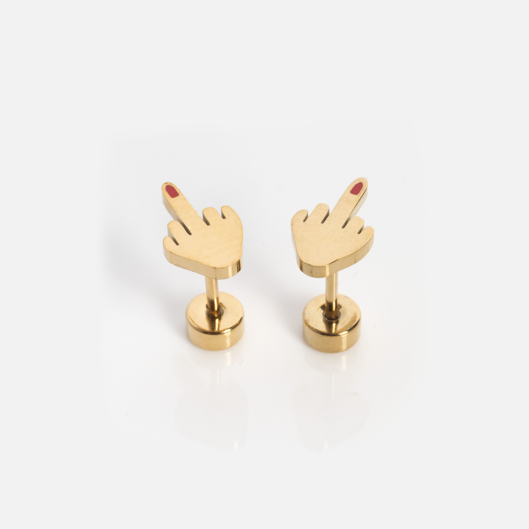 Middle Finger Screwbacks - adorn512