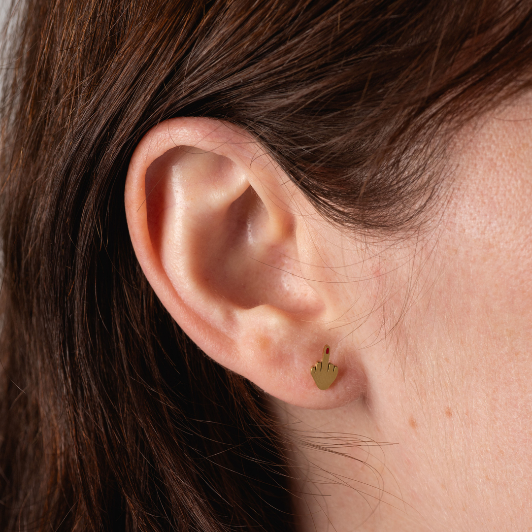 Middle Finger Studs - adorn512
