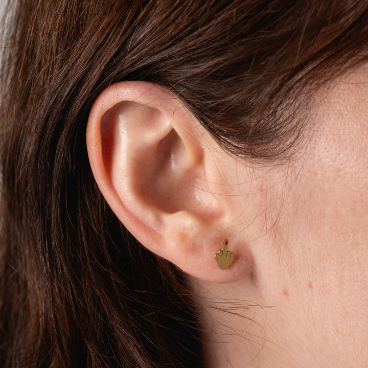 Middle Finger Studs - adorn512